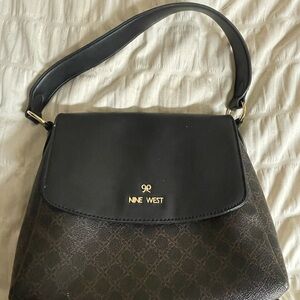 Nine West Black and Brown Shoulder Bag